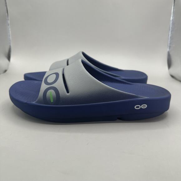 OOFOS OOahh Sport Recovery Slides Sandals Shoes Mens Size 7 Blue Gray Comfort main image 7